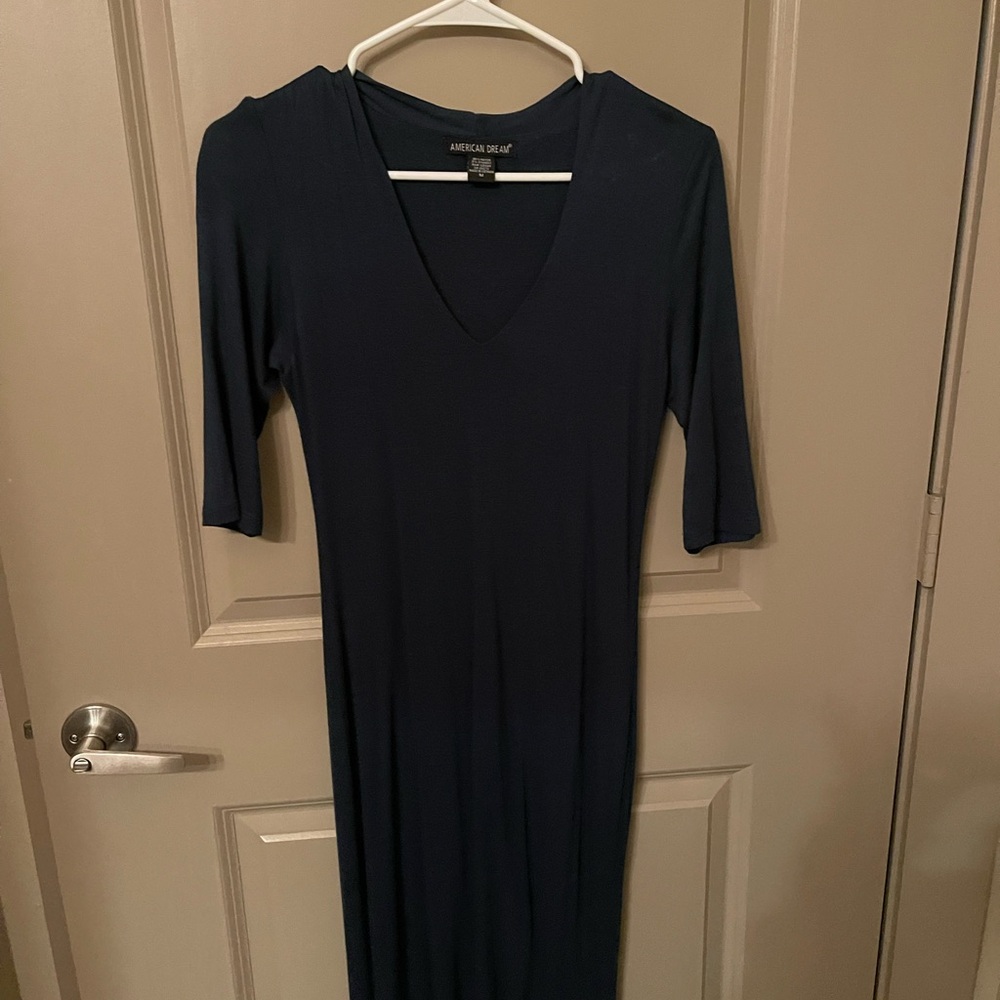 Green fitted Long Sleeve Dress